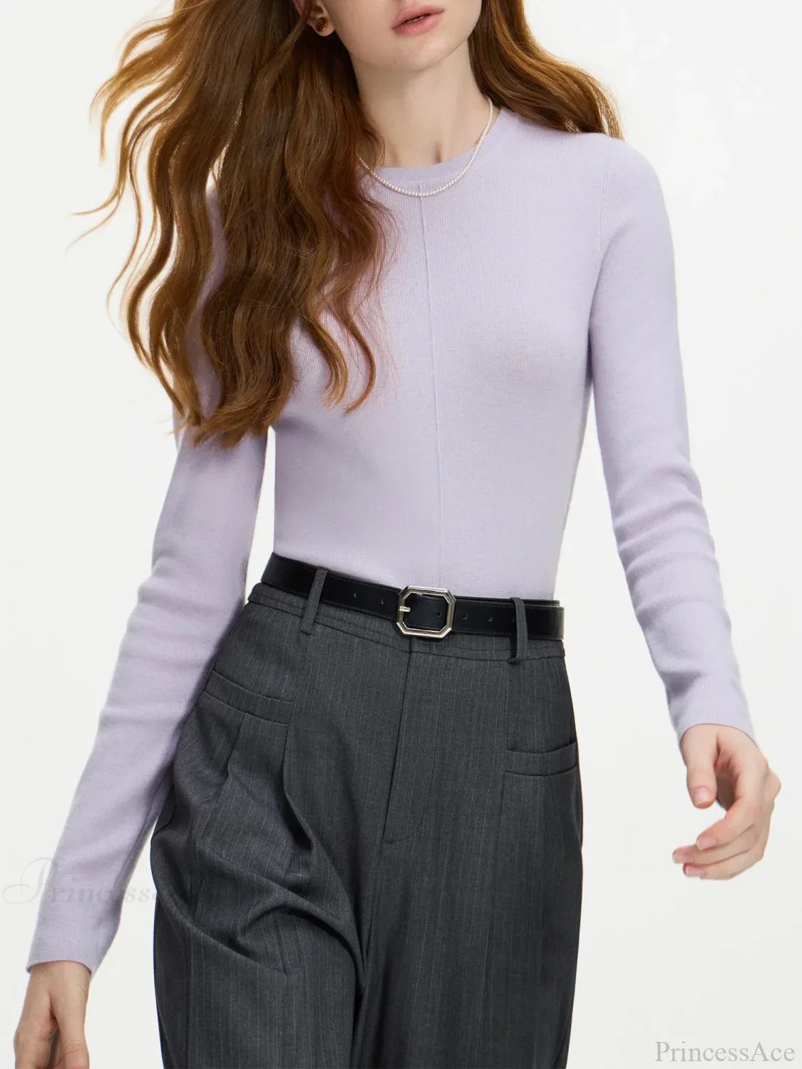 Versatile Round Neck Knitted Sweater - Image 8