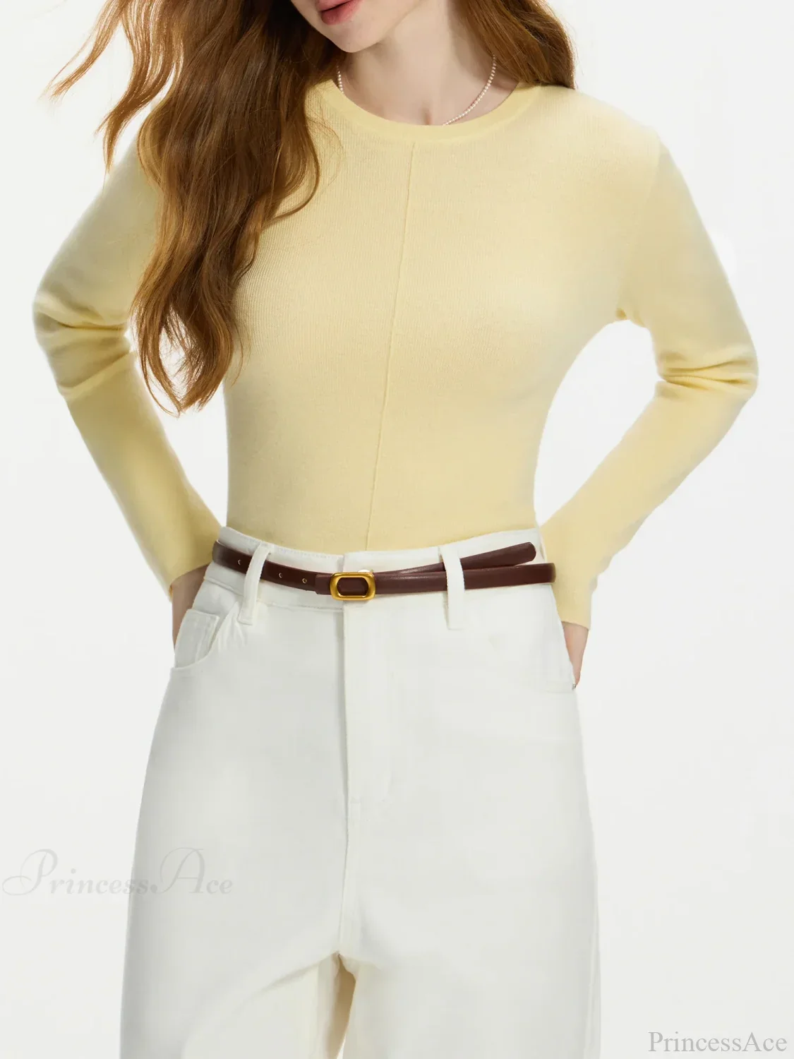 Versatile Round Neck Knitted Sweater - Image 9