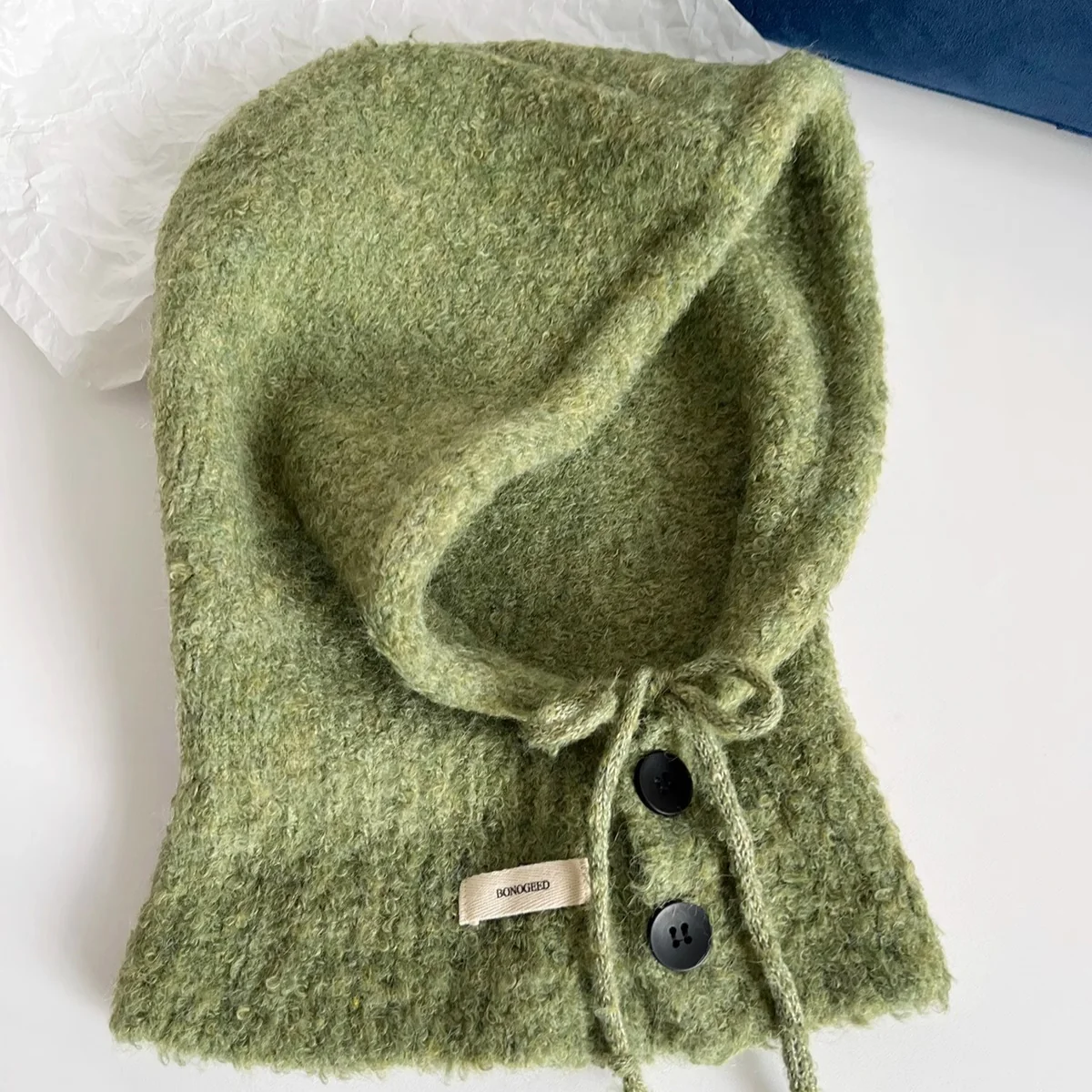 Vintage Balaclava Knit Neck Warmer Hat - Image 9