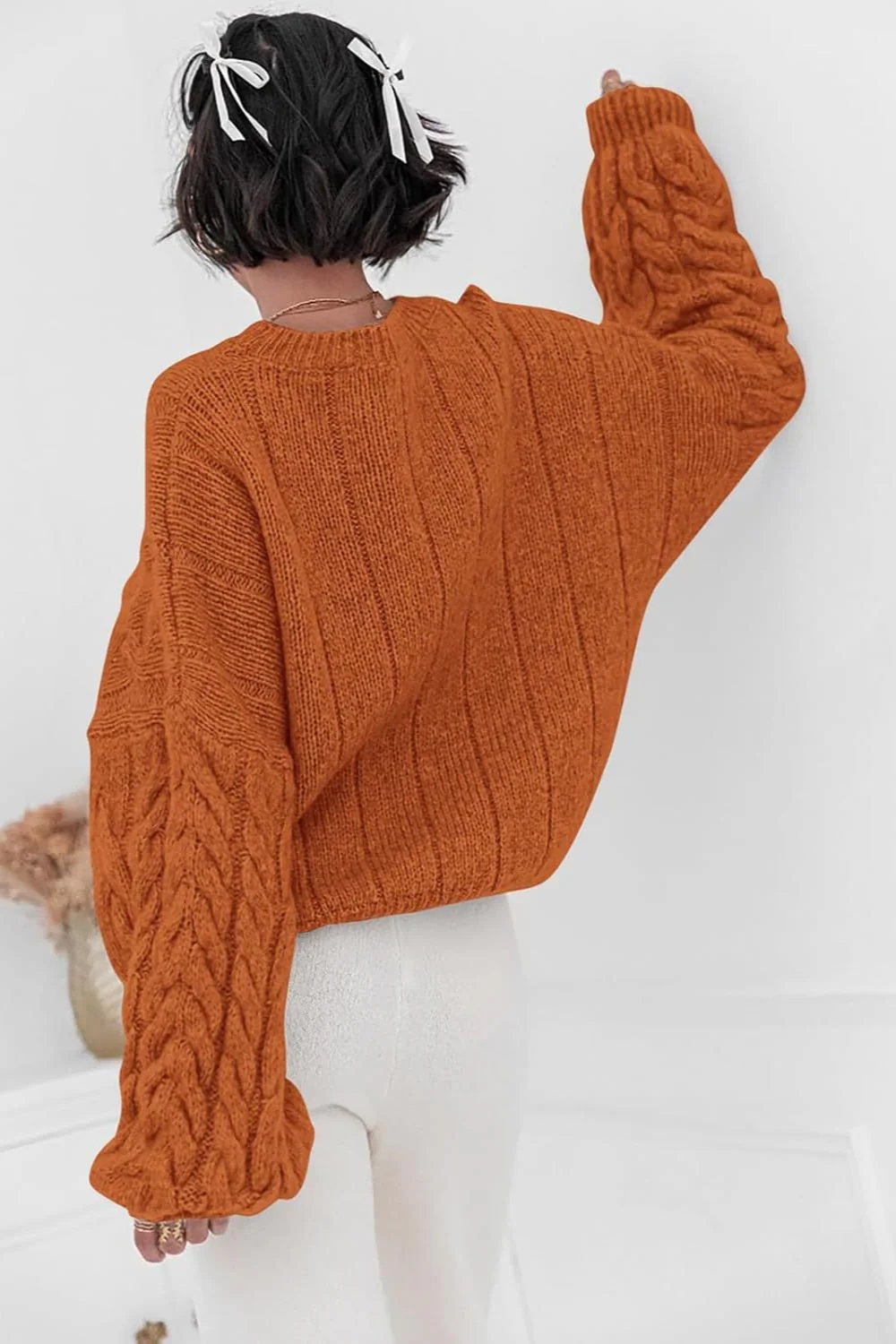 Vintage Chunky Knit Cable Sweater - Image 15