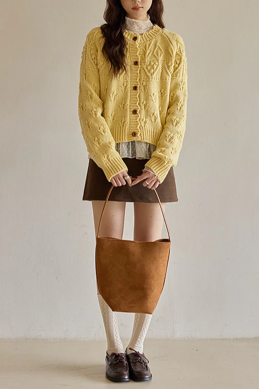 Vintage Crochet Knit Cardigan - Image 8