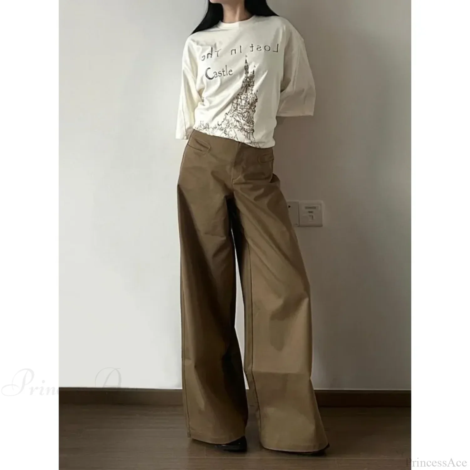 Vintage Denim Wide Leg Pants - Image 4