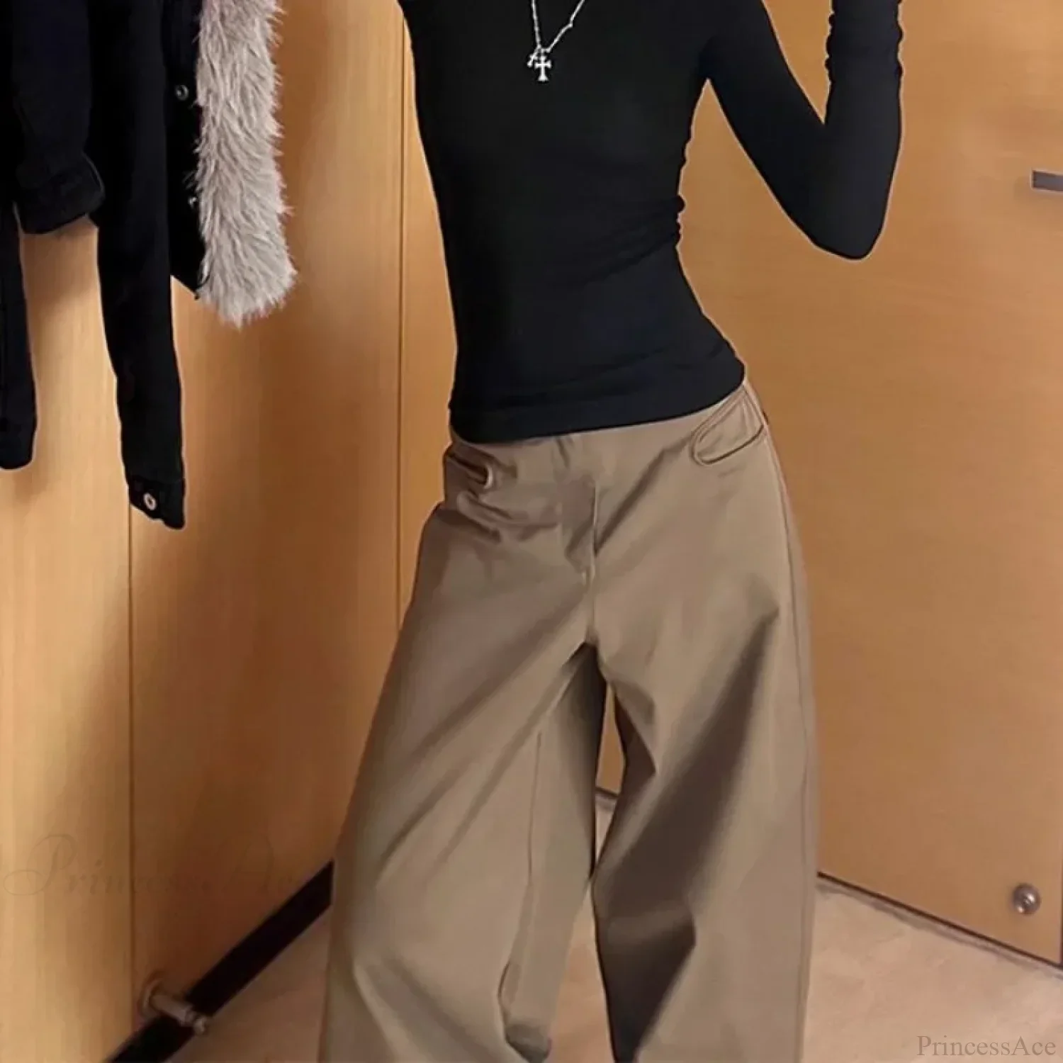 Vintage Denim Wide Leg Pants - Image 6