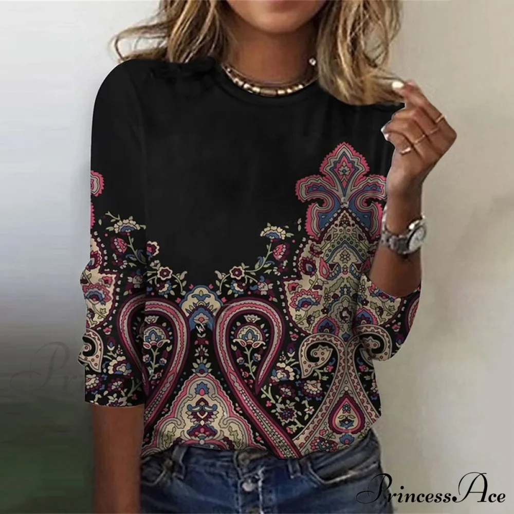 Vintage Design Ethnic Tee - Image 2