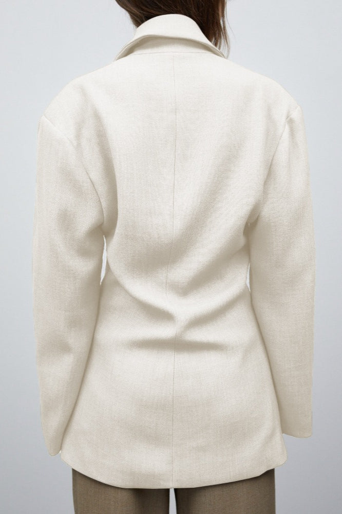 Vintage Double Lapel Loose Fit Blazer - Image 4