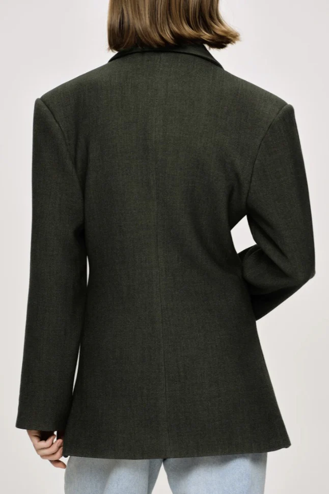 Vintage Double Lapel Loose Fit Blazer - Image 6