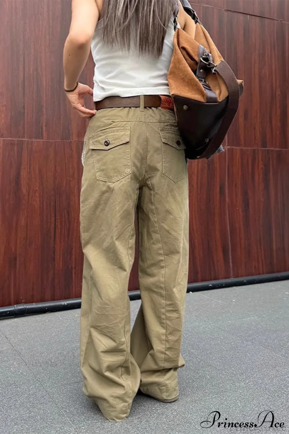 Vintage Draped Cuffed Cargo Pants - Image 2
