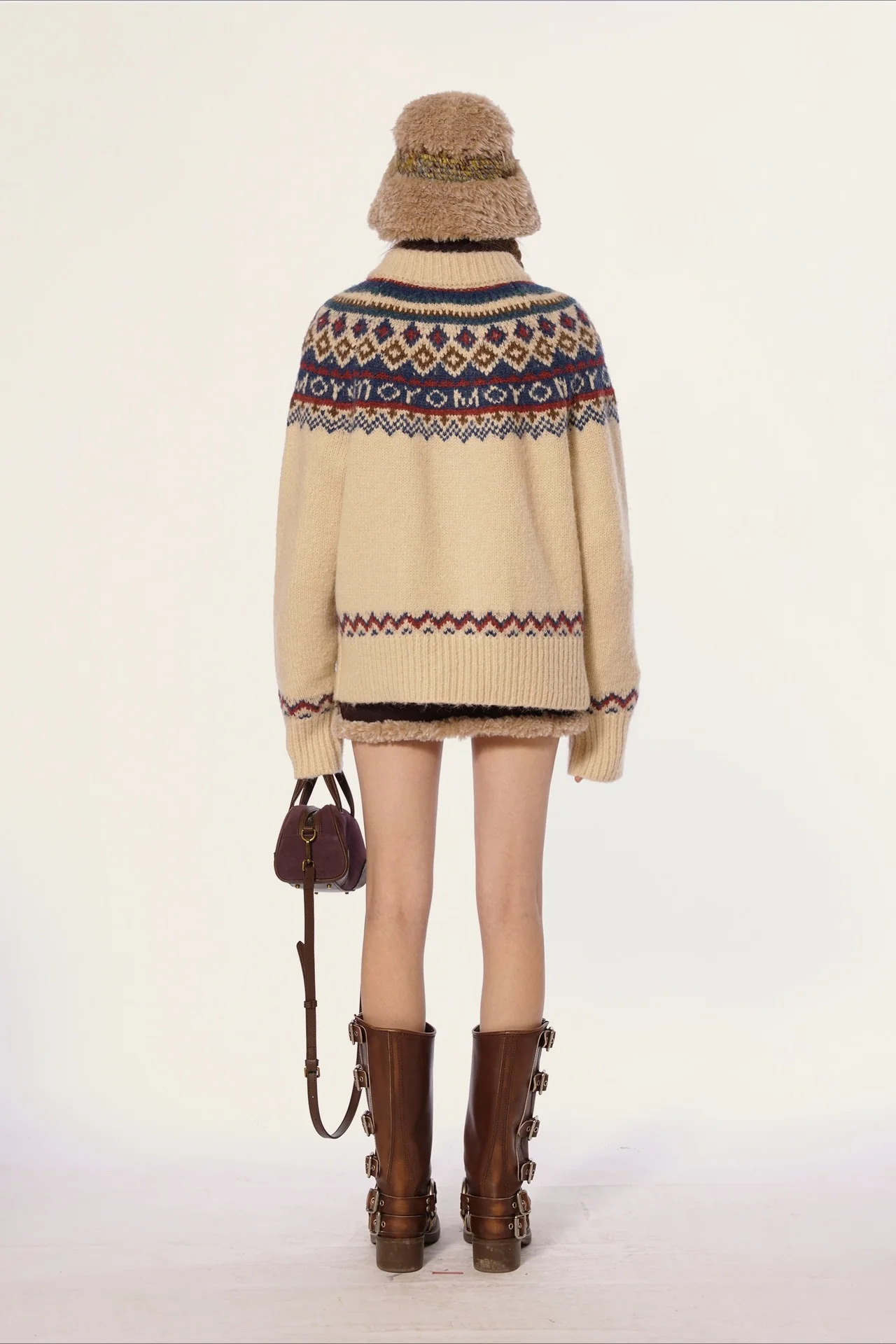 Vintage Fair Isle Knit Sweater - Image 4
