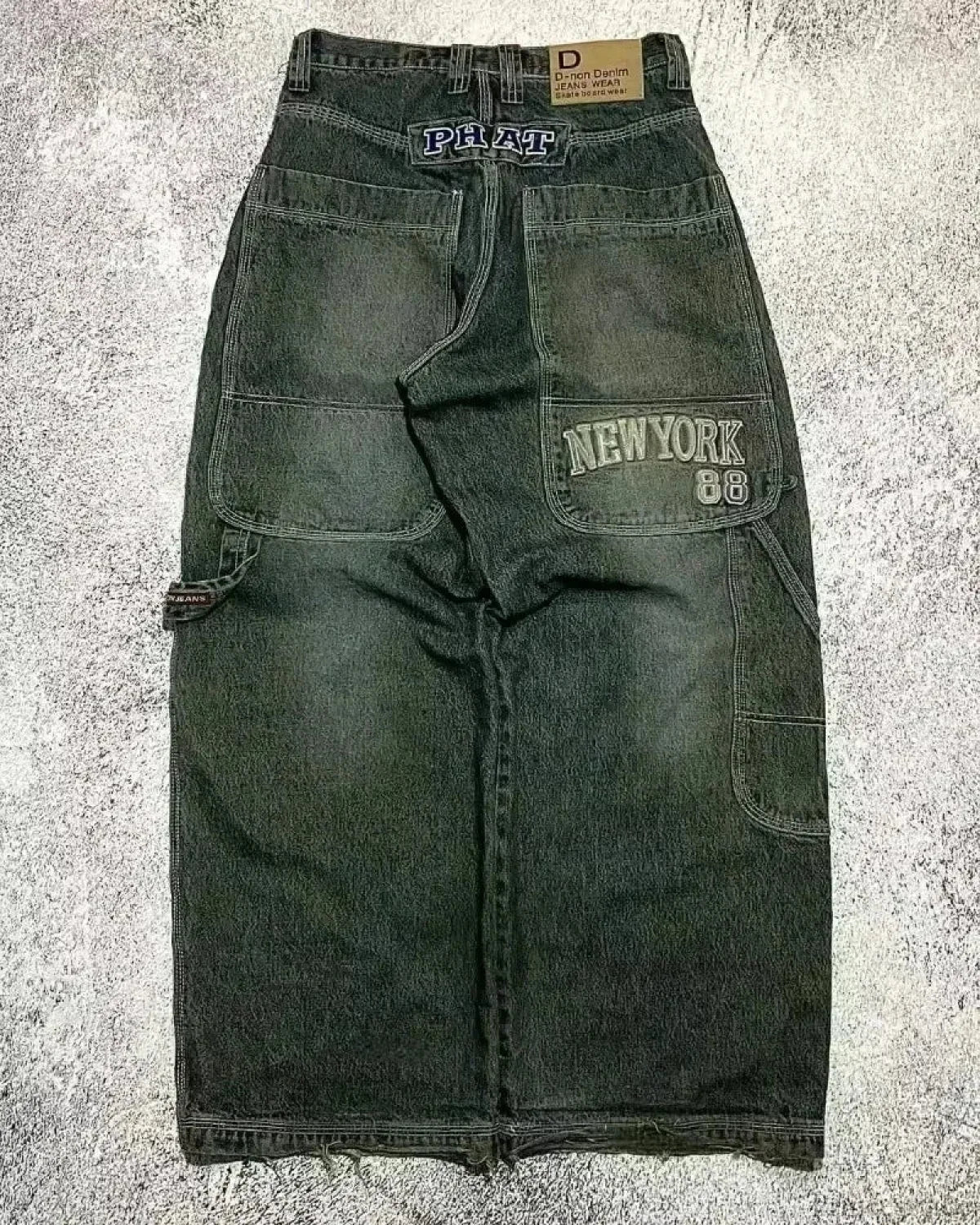 Vintage Gothic Cross Wings Stitched Pants - Image 12