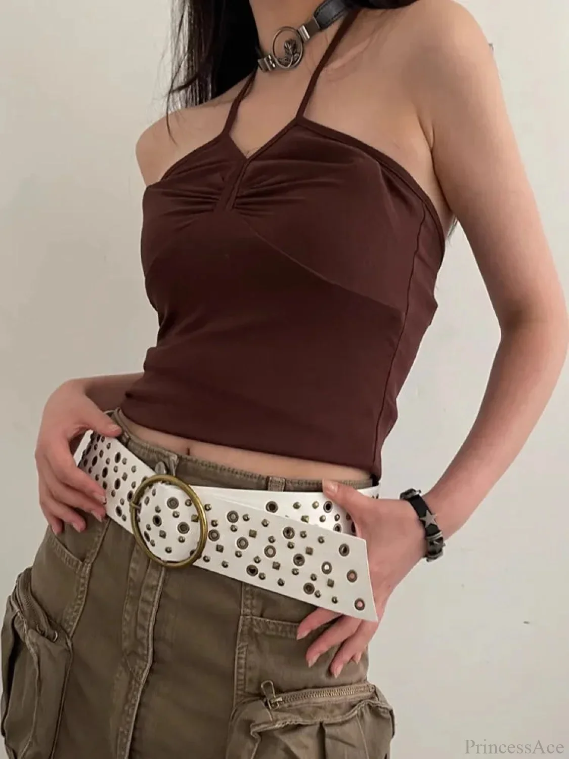 Vintage Gothic Rivet Broad Belt - Image 5