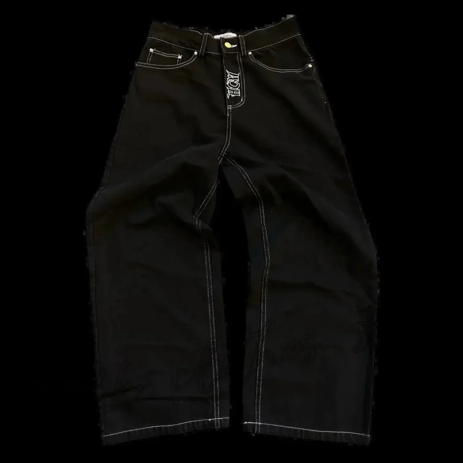 Vintage Gothic Skull Embroidered Trouser - Image 5