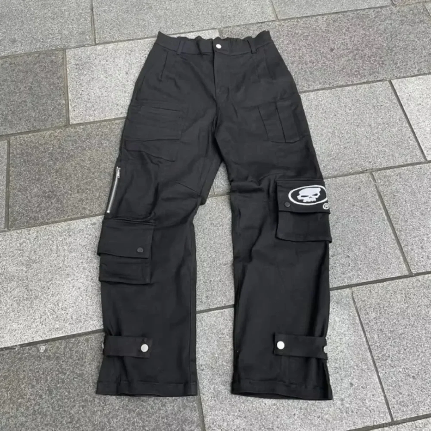 Vintage Gothic Skull Embroidered Trouser - Image 6