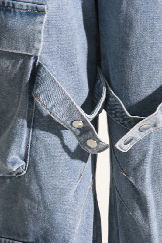 Vintage High Waist Pocket Detail Straight Leg Cargo Pant - Image 4