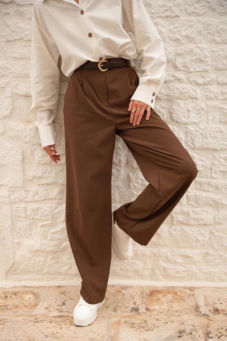 Vintage High-Waist Straight-Leg Pants - Image 3