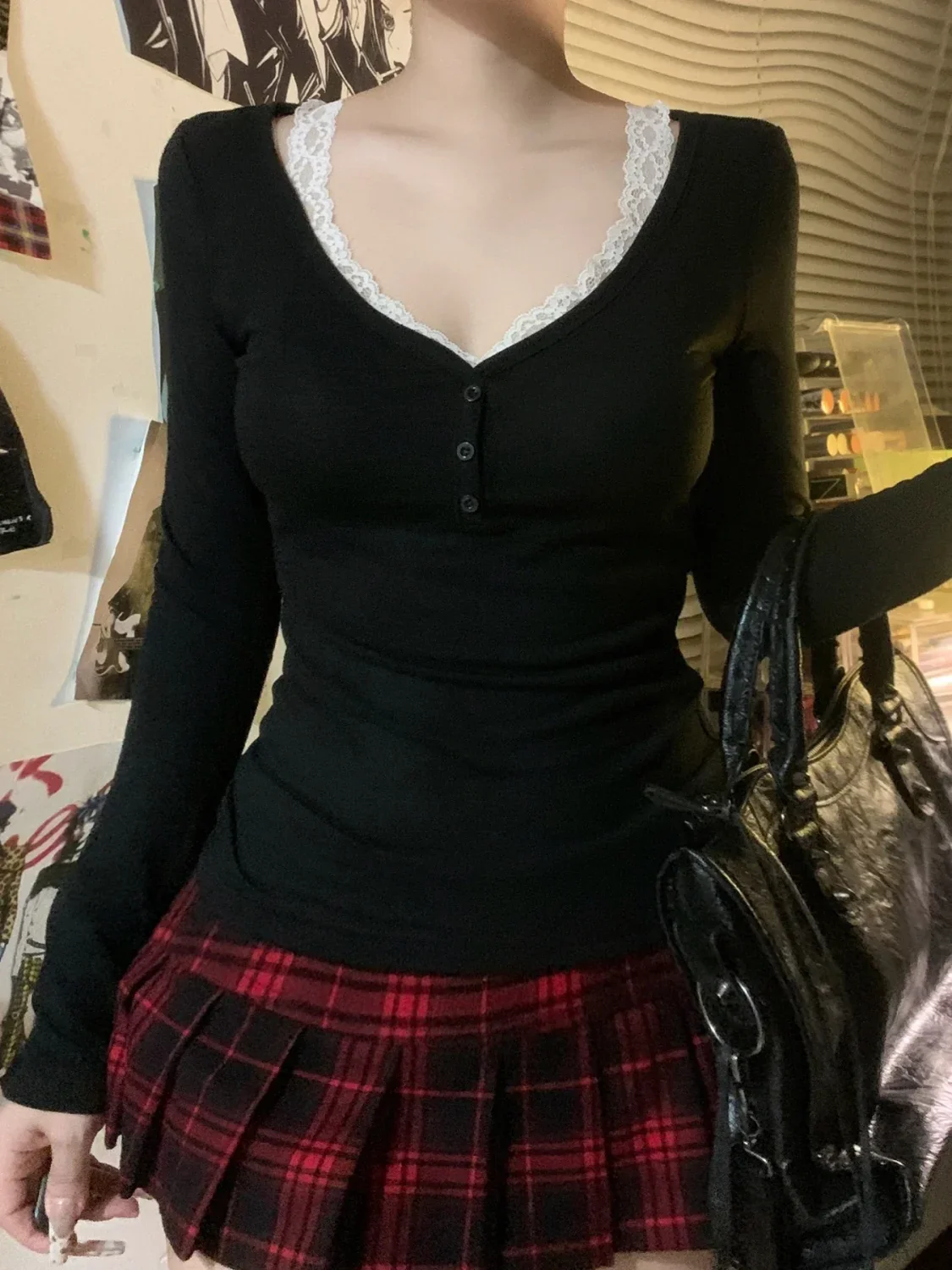 Vintage Lace Sleeve Knit Top - Image 6