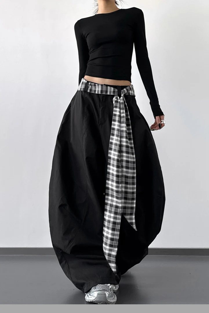 Vintage Layered Wide-Leg Palazzo Pants - Image 6