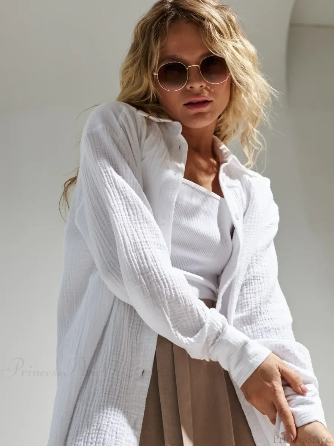 Vintage Loose Fit Blouse - Image 9