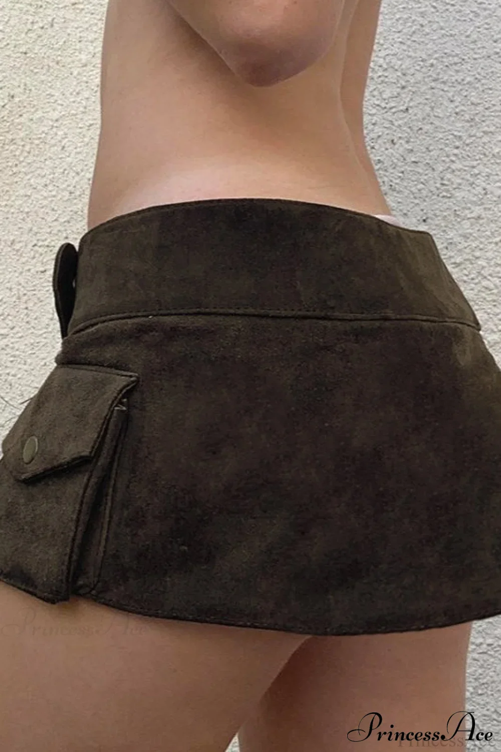 Vintage Low Waist Studded Mini Skirt - Image 4
