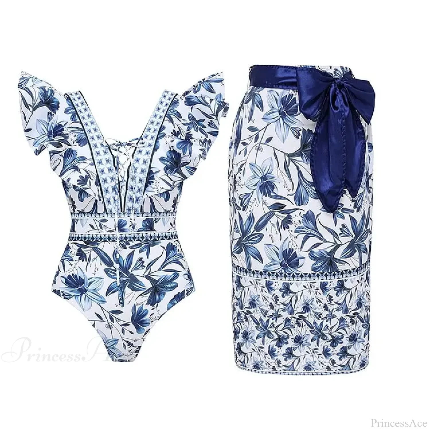 Vintage Printed Sarong Two Piece Set - Image 11
