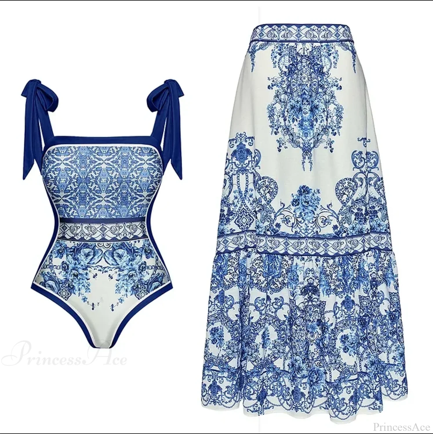Vintage Printed Sarong Two Piece Set - Image 19