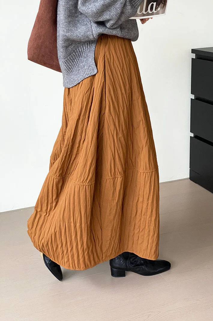Vintage Quilted Cotton Puffer Midi Skirt - Image 2