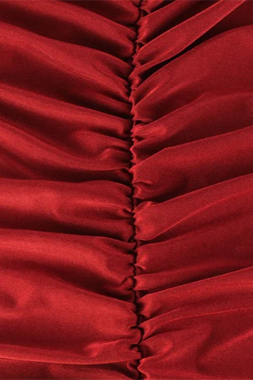 Vintage Red High Neck Maxi Dress - Image 7