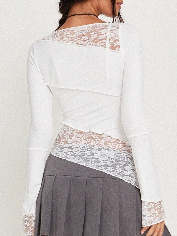 Vintage Slim Fit Floral Detail Long Sleeve Long Sleeve Tee - Image 10
