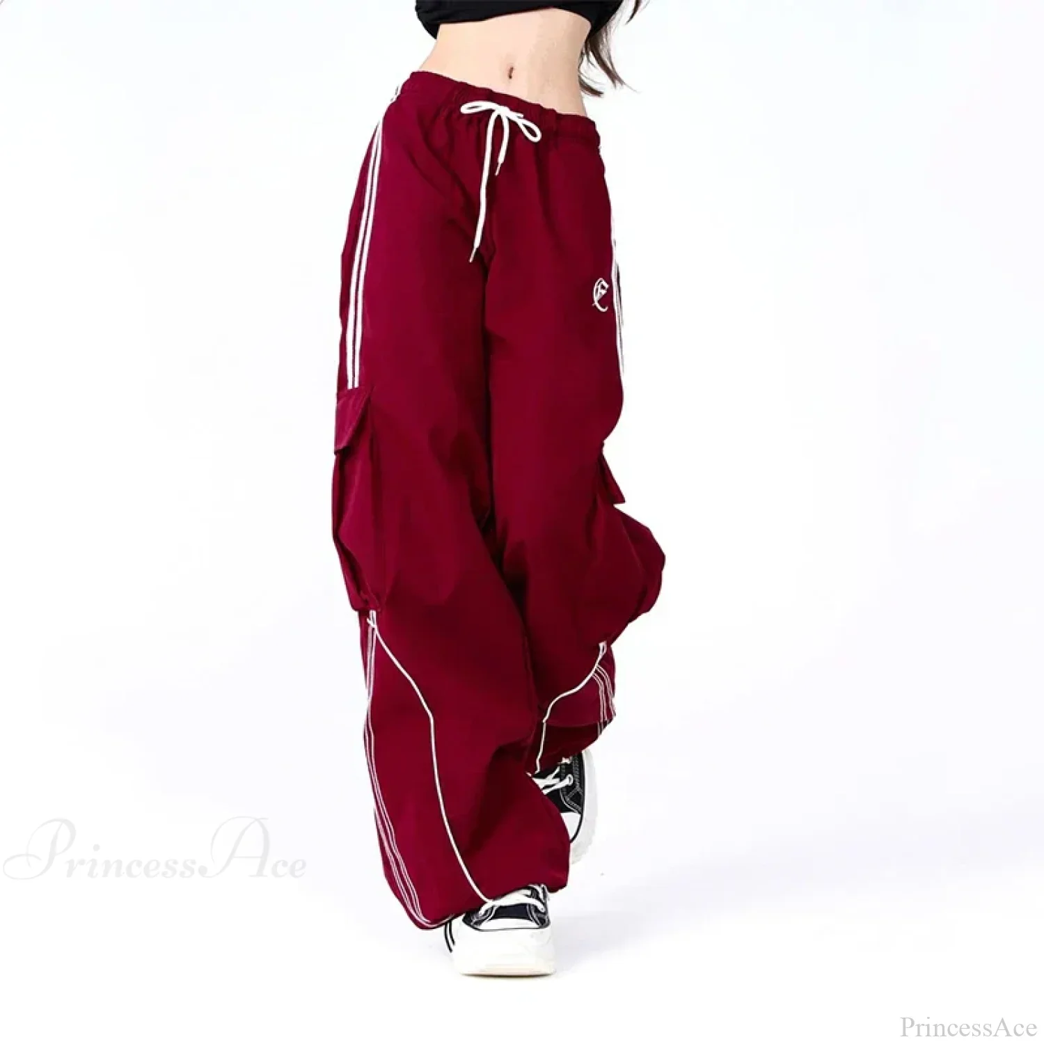 Vintage Stripe Hip Hop Cargo Pants - Image 4