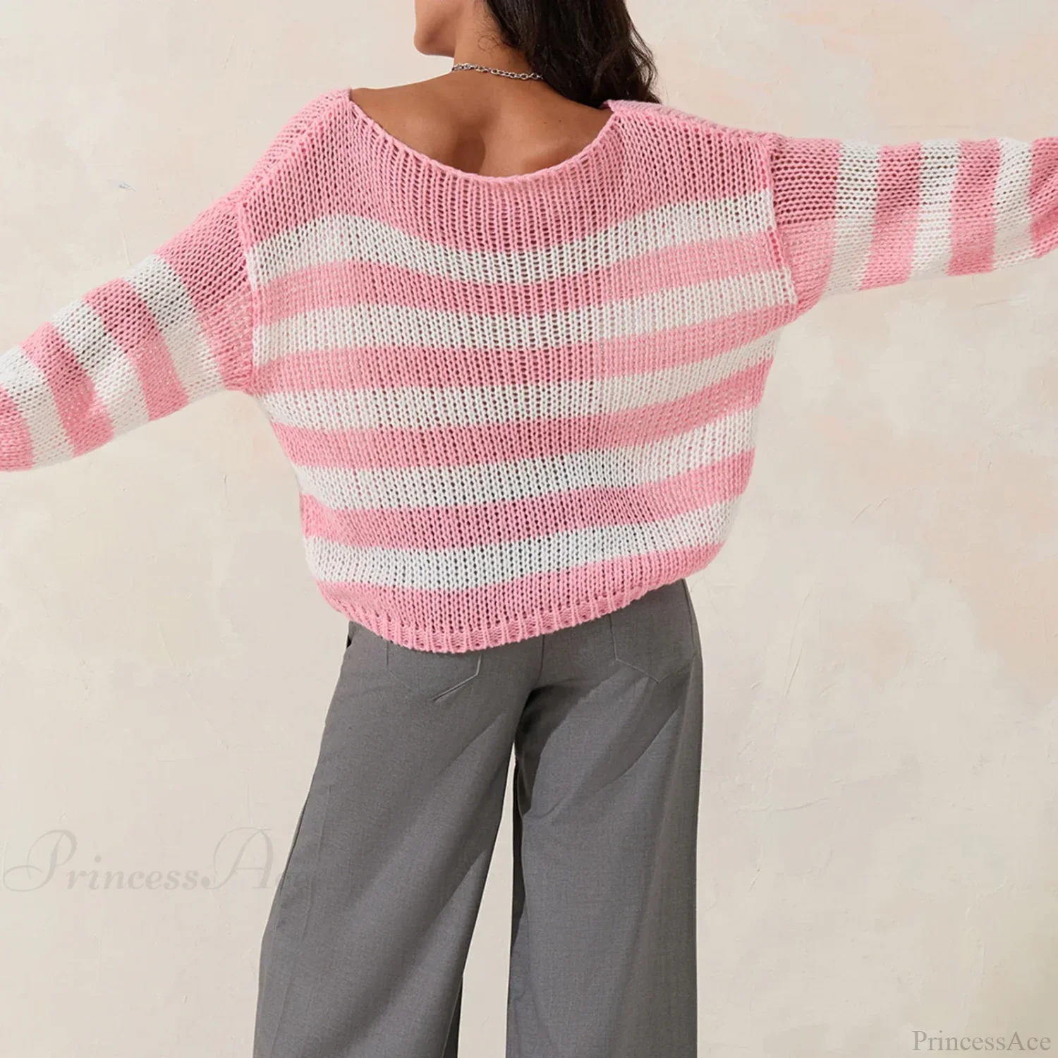 Vintage Striped Boat Neck Sweater - Image 5
