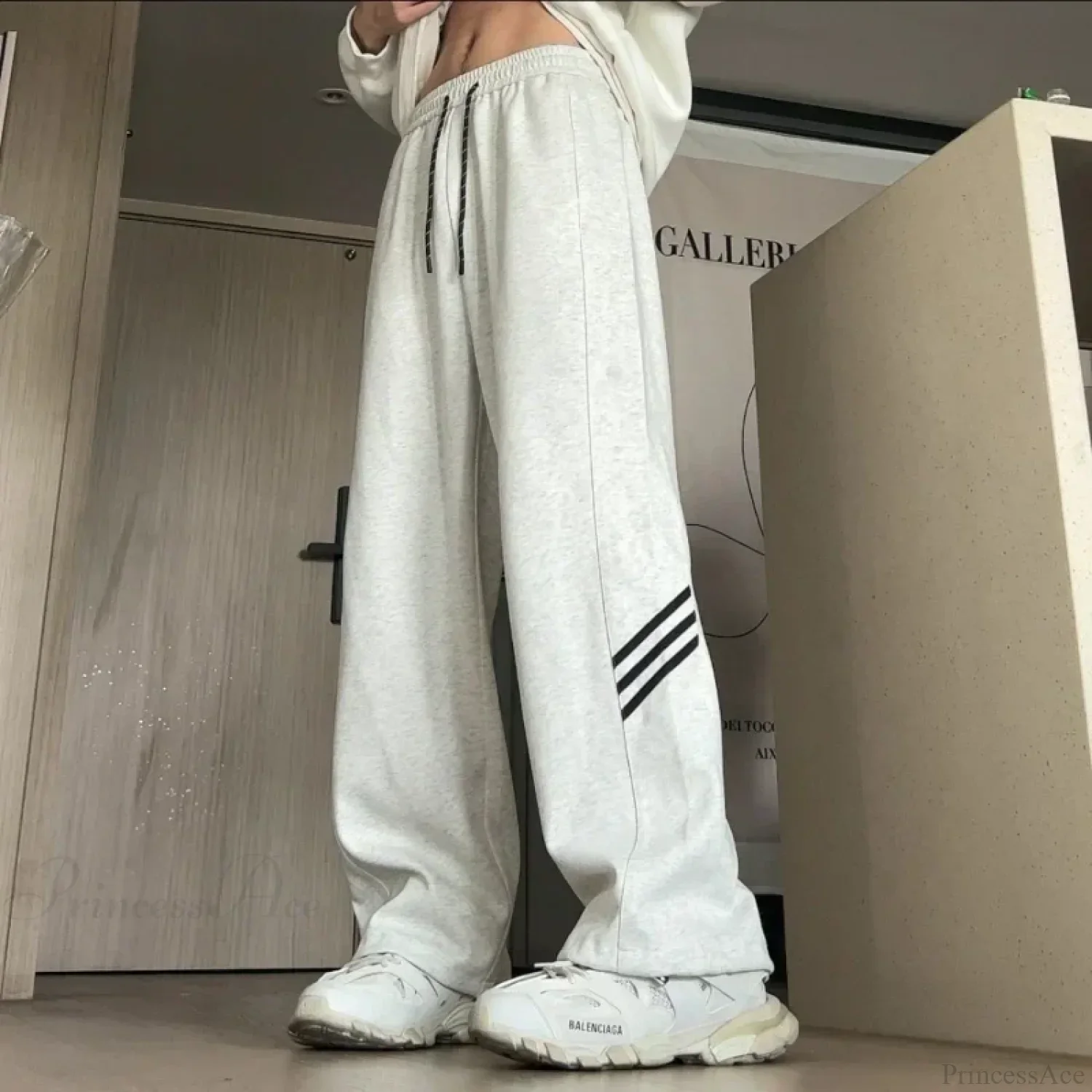 Vintage Stripes Loose Casual Pants - Image 3