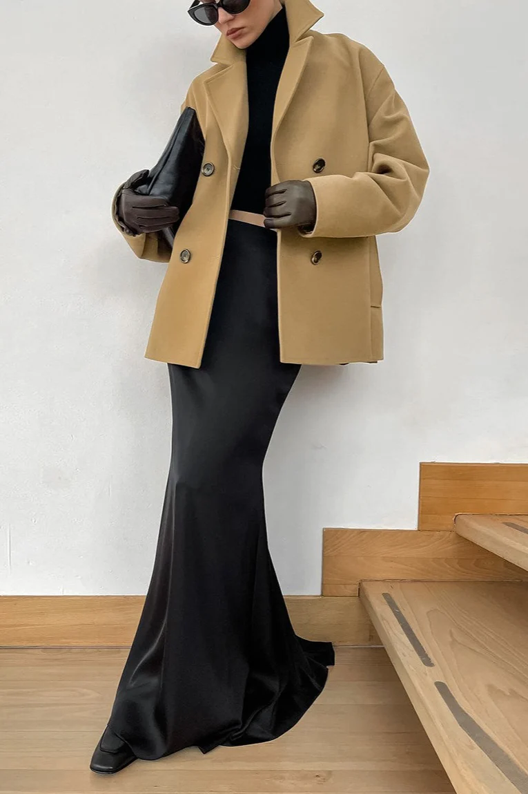 Vintage Wool Blend Midi Coat - Image 5