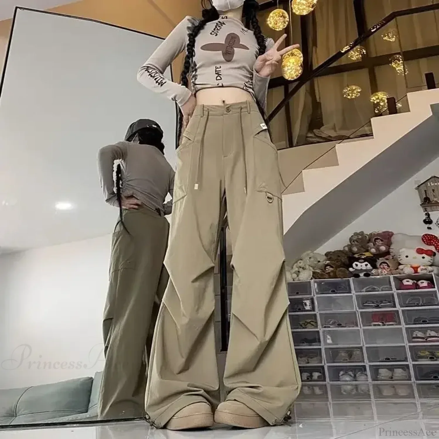 Vintage Y2K Cargo Streetwear Pants - Image 4
