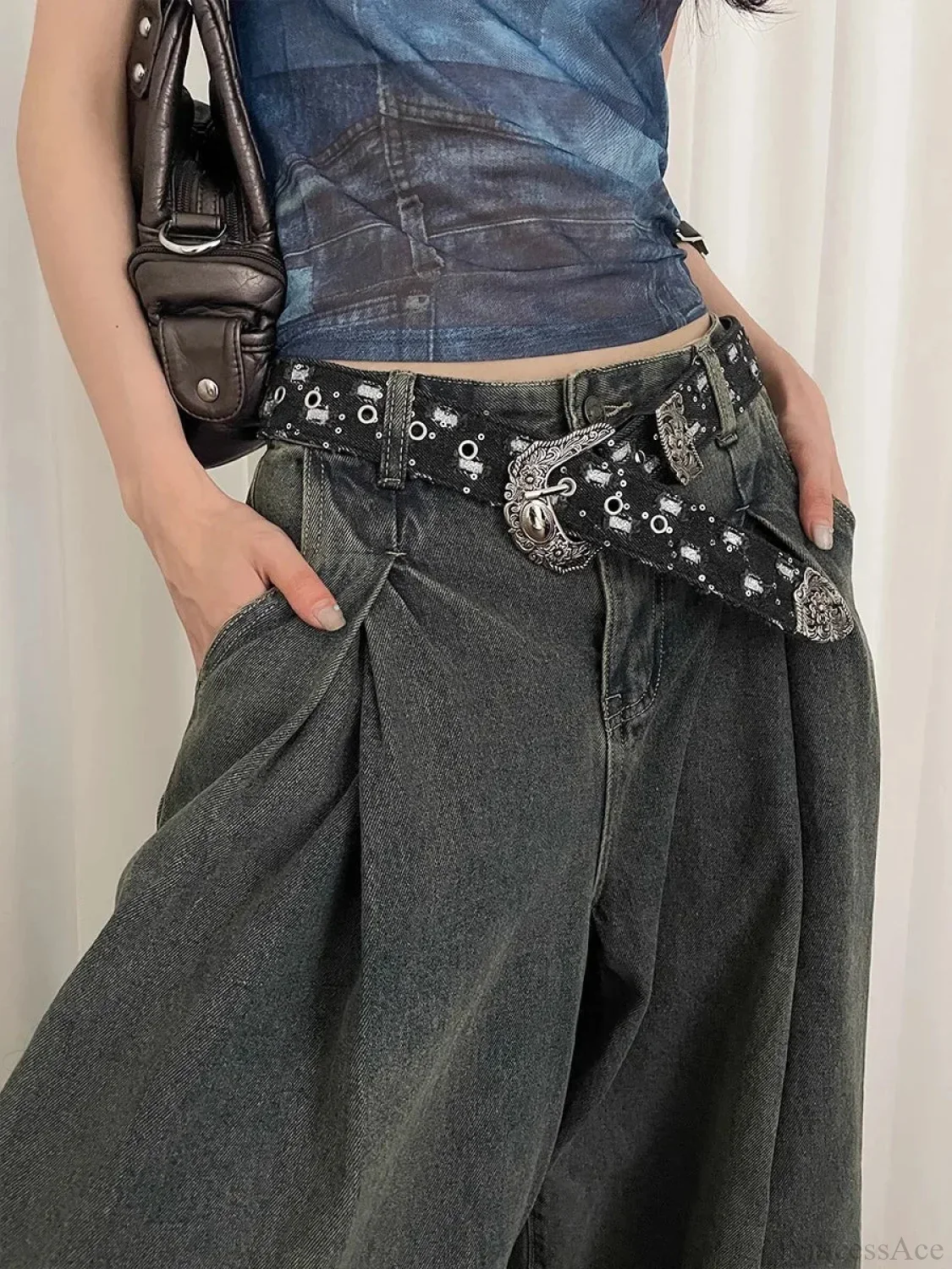 Vintage Y2K Dark Jeans Strap