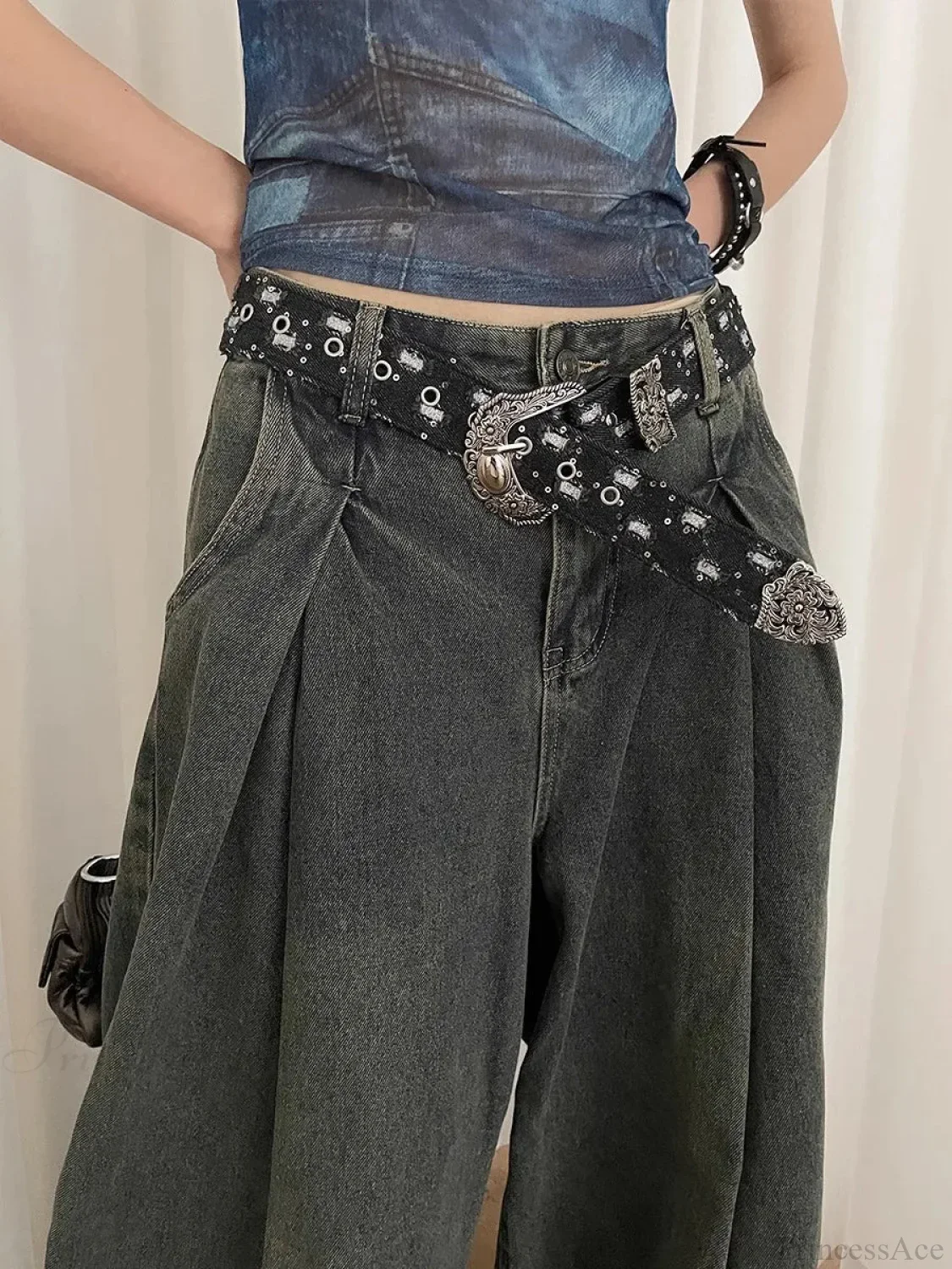 Vintage Y2K Dark Jeans Strap - Image 5