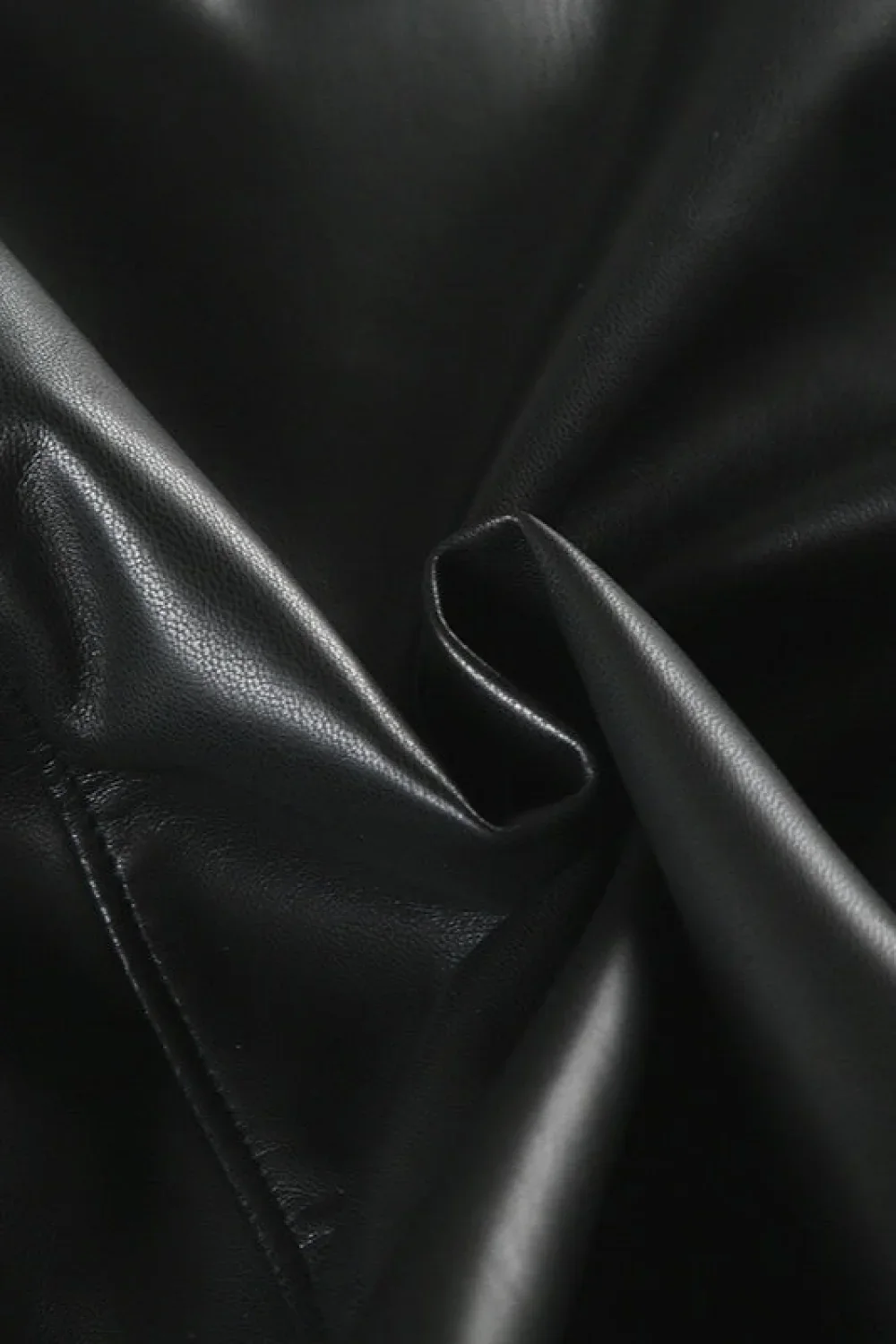 Vintage Y2K Furry Collar Leather Waist - Cinching Jacket - Image 6