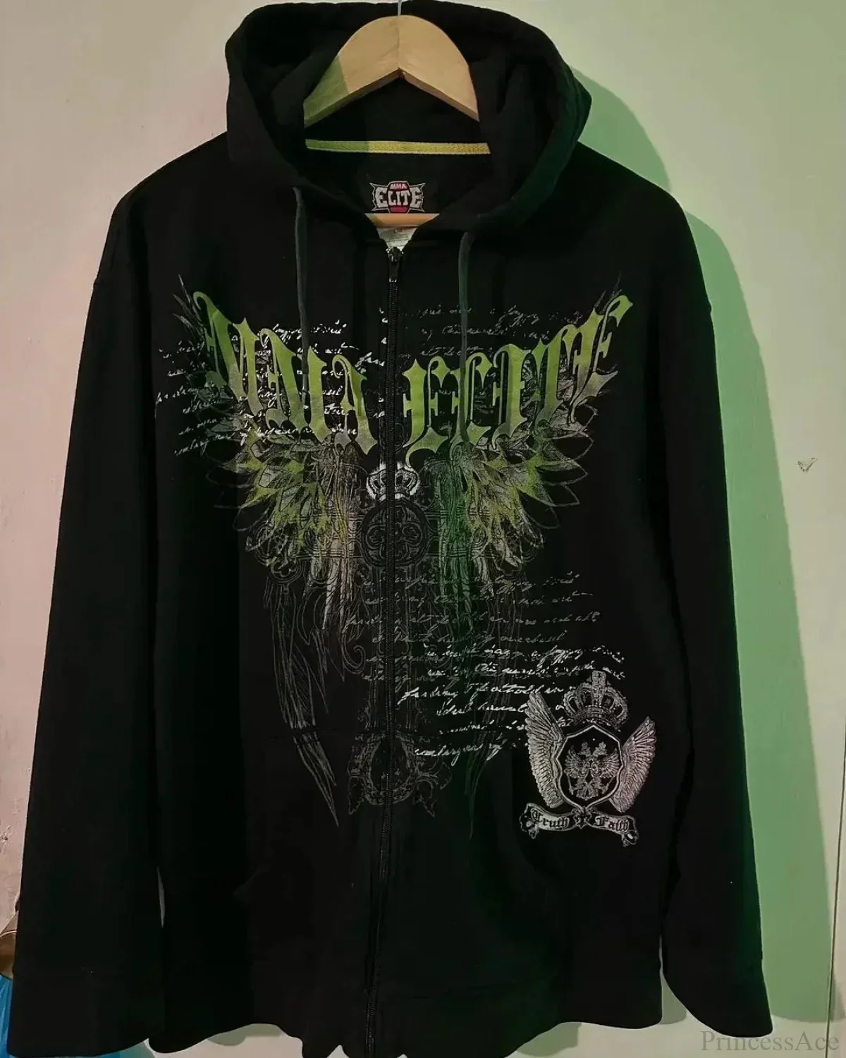 Vintage Y2K Gothic Printed Zipper Hoodie - Image 6