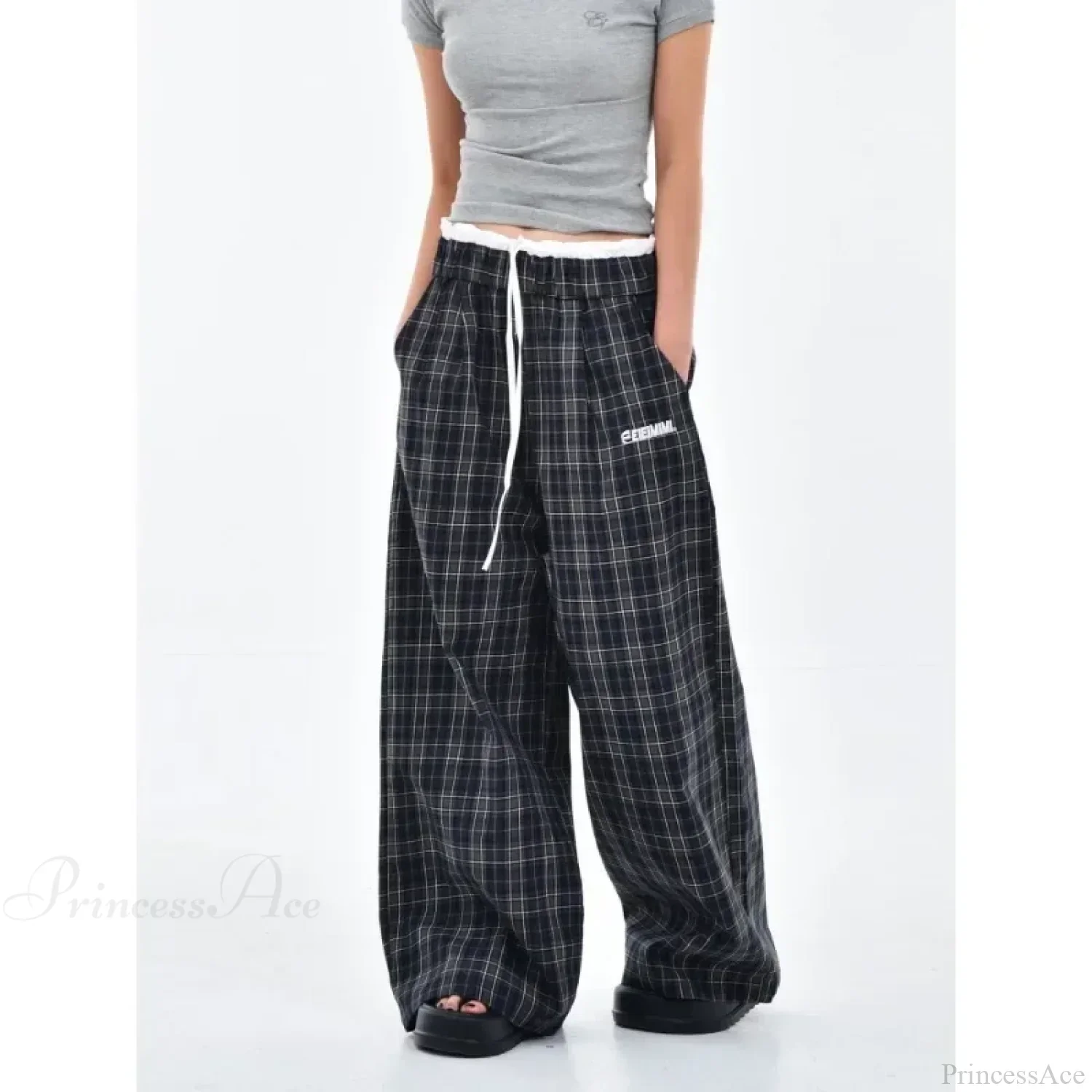 Vintage Y2K Plaid Women Sweatpants Pants - Image 5