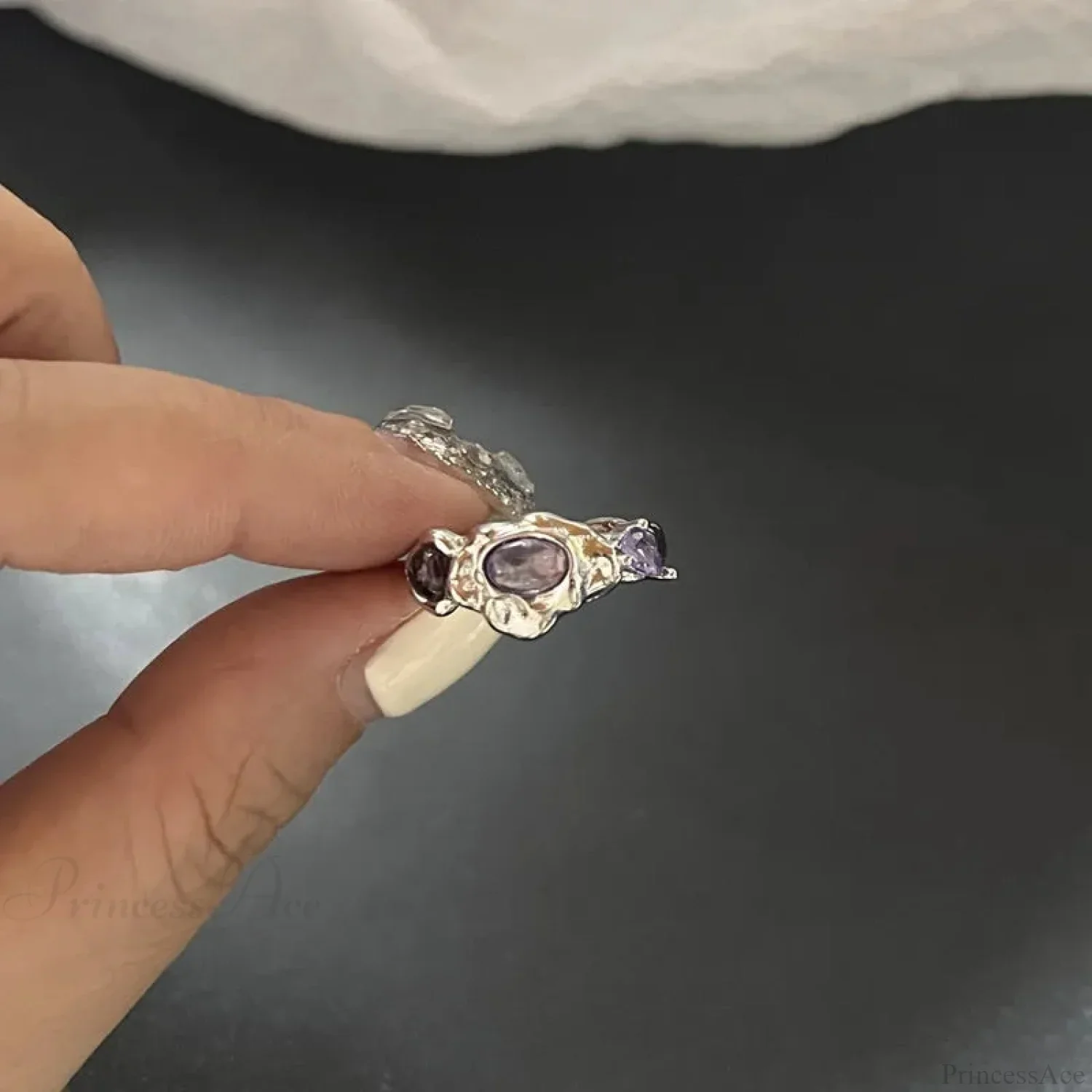Vivid Stone Drip Rhinestone Gothic Ring - Image 16