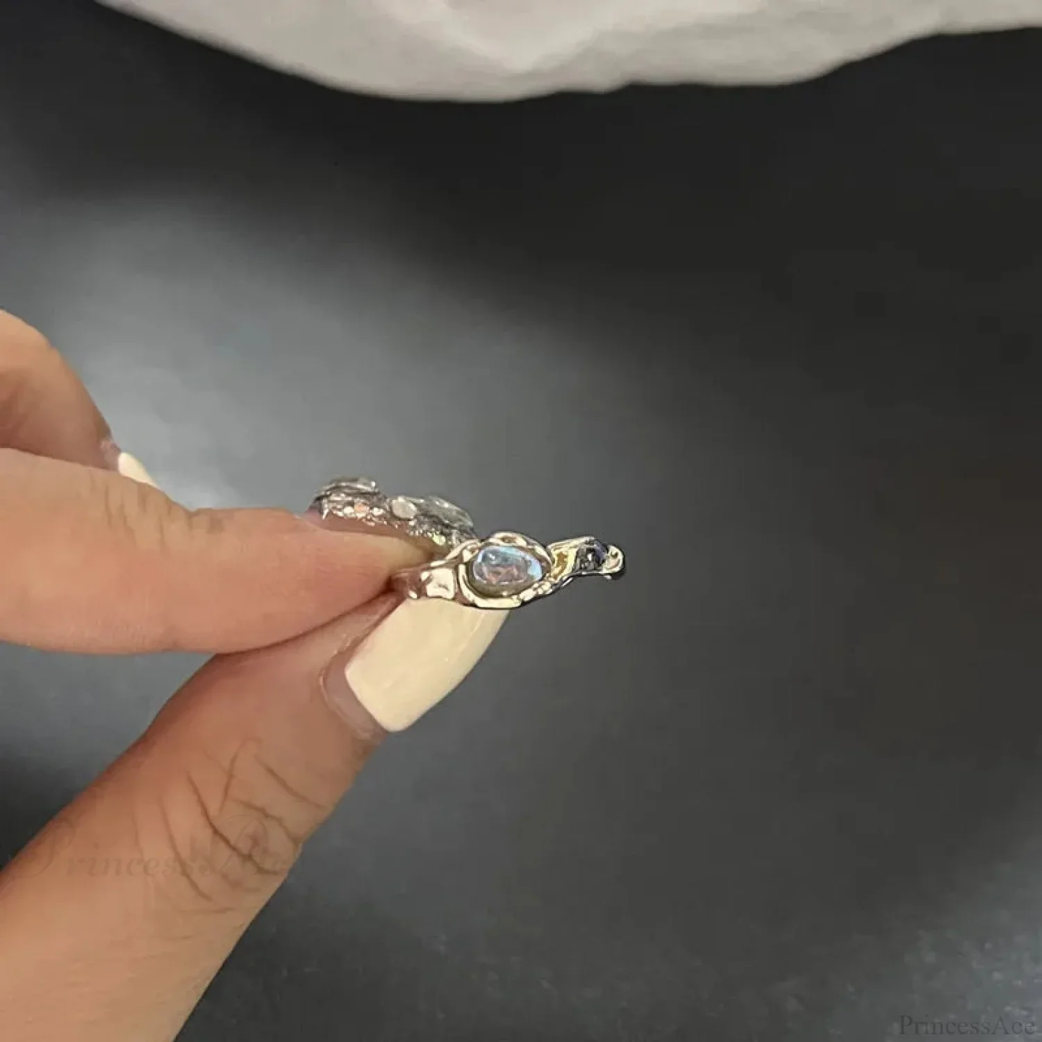 Vivid Stone Drip Rhinestone Gothic Ring - Image 19
