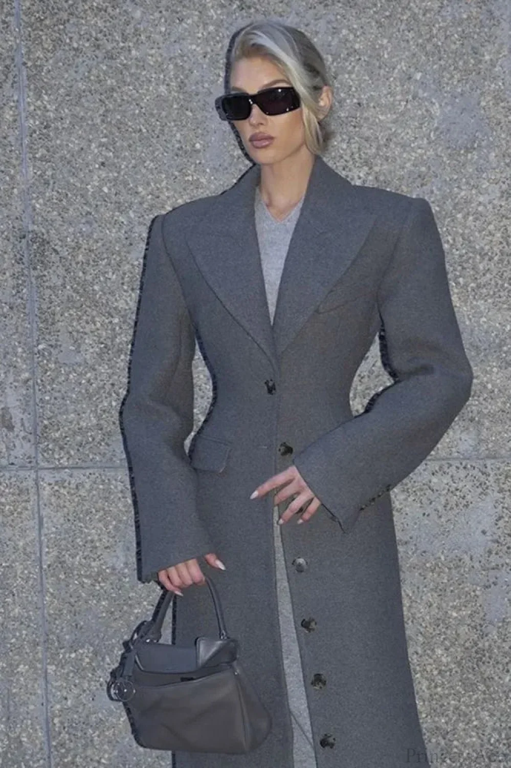 Single-Breasted Wool Coat - Image 2