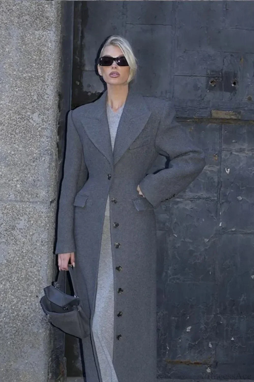 Single-Breasted Wool Coat - Image 3