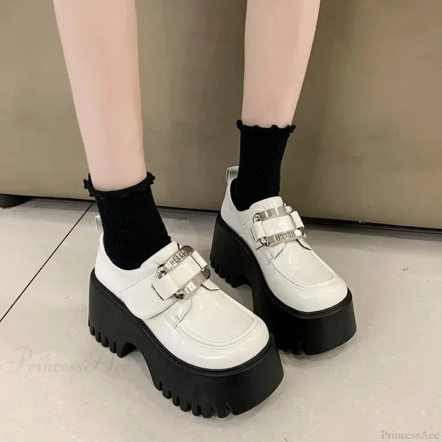 Water-resistant Leather Tall Platform Sneaker - Image 4
