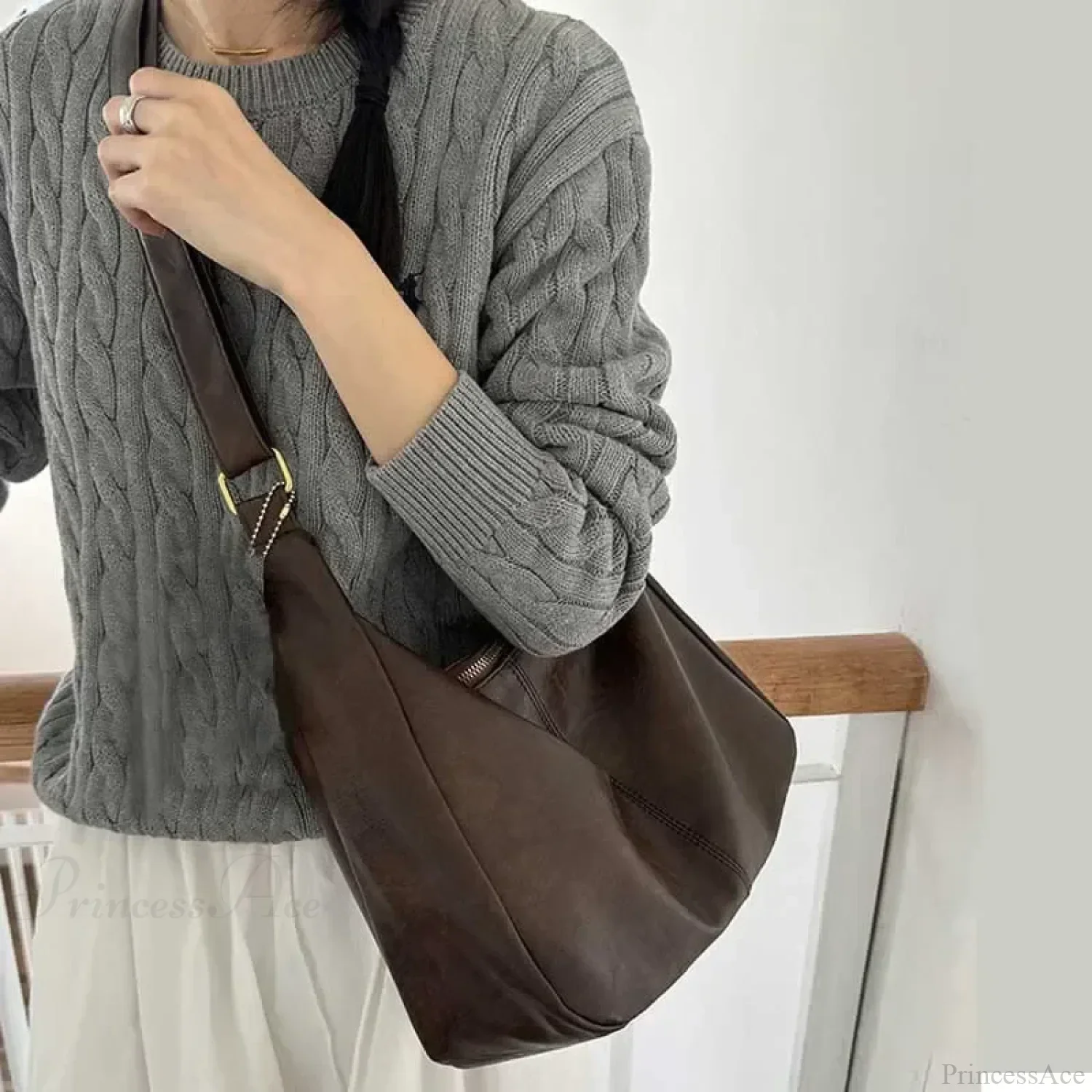 Weaving Straw Top-Handle Shoulder Bag - Image 2