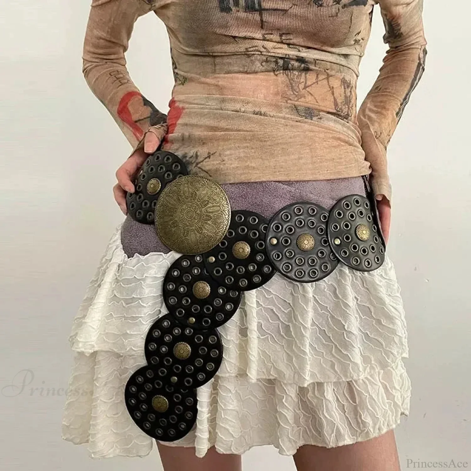 Western Mysterious Cowhand Broad Rivet Strap - Image 5