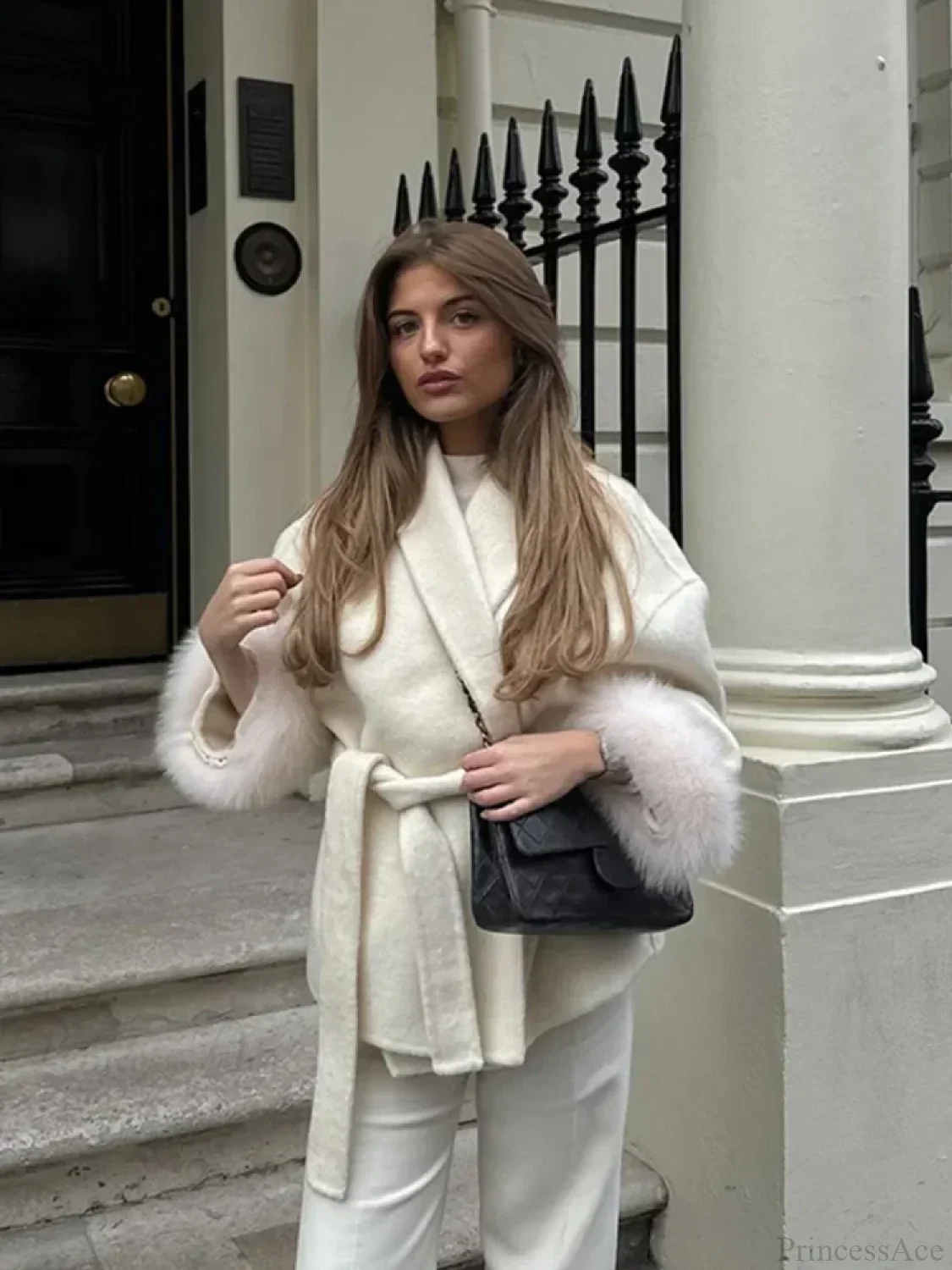 White Detachable Lace Coat - Image 3