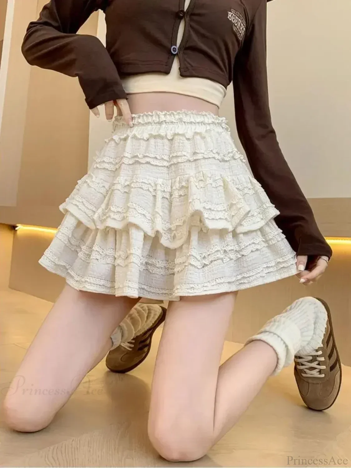 White Lace Spring Cake Skirt - Image 6