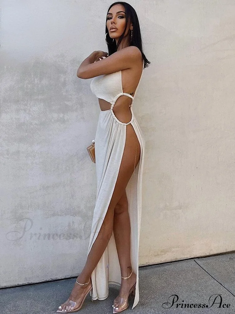 White Shoulder Parties - Women for Split Gown One for Gown and Full-Length Warm-Season Elegant Long Beachwear - Image 2
