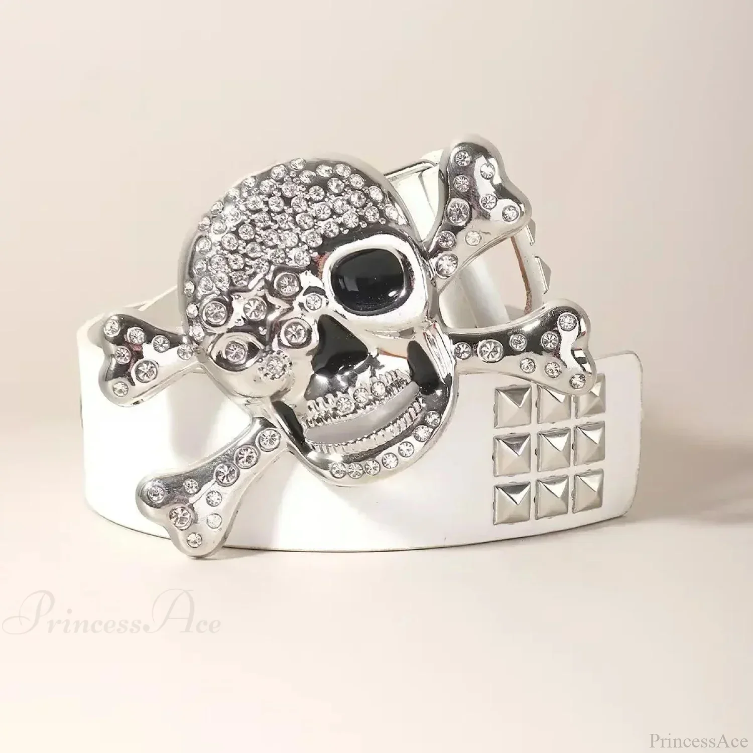 Wide Gothic Broad Punk Rock Skull Belt - Image 3
