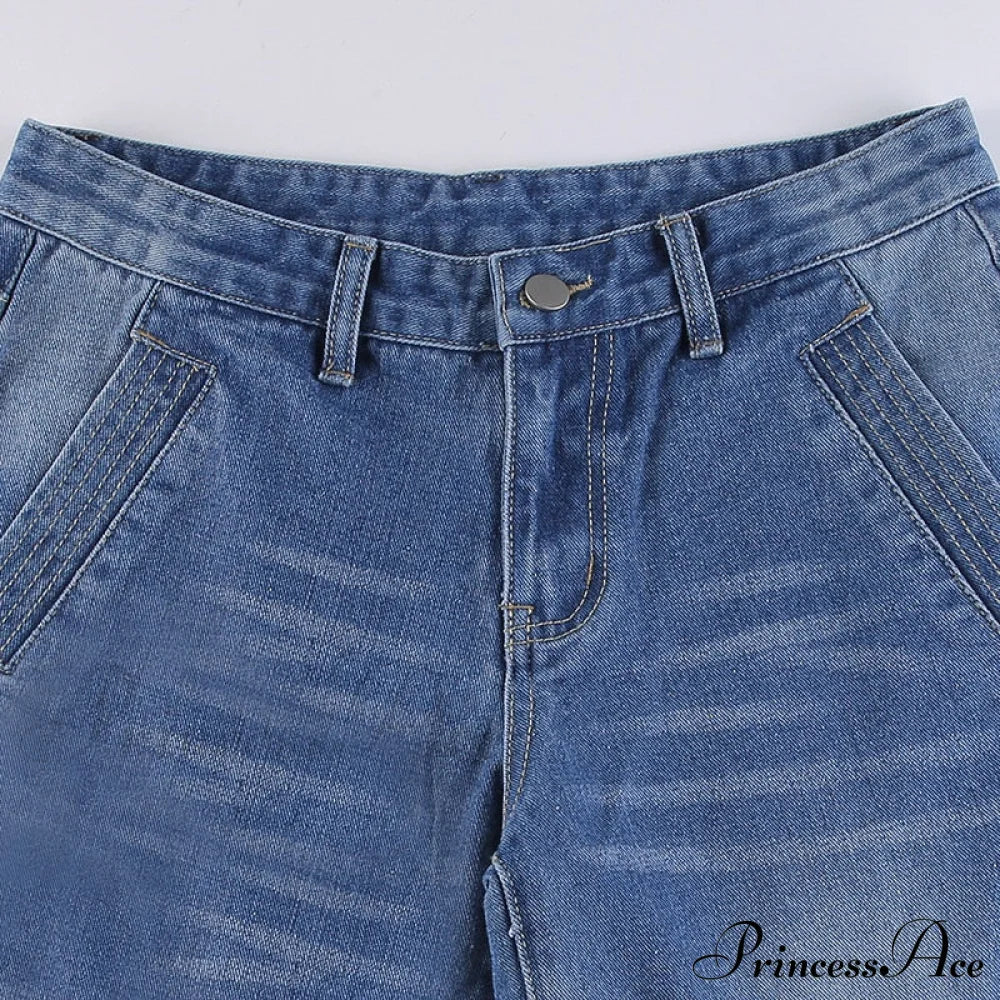 Wide Leg Oversize Y2K Patterned Baggy Winter Cargo Casual Jeans Low Autumn Waist Women's Trousers - Image 12