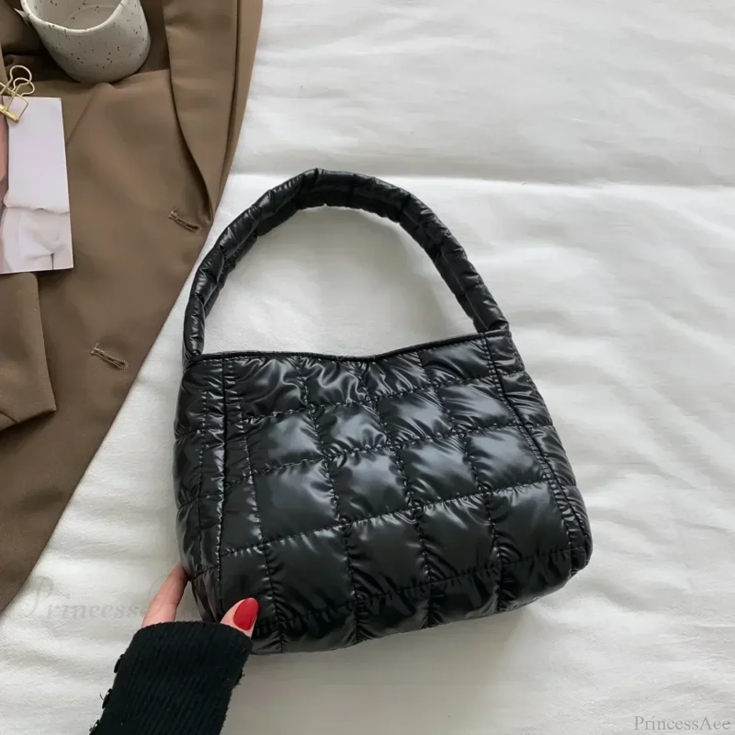 Winter Cotton Casual Tote Shoulder Handbag - Image 10